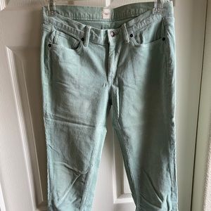 Lands’ End mint Green Corduroy